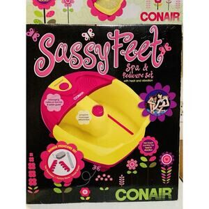 Conair SassyFeet Spa with Pedicure Set, Heat & Vibration Home NIB